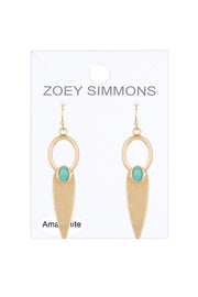 Amazonite Geometric Drop Earrings - GF