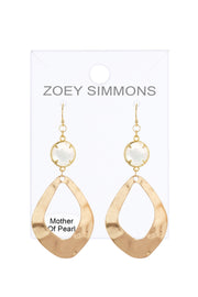 Jessica Earrings In Mother Of Pearl Quartz Doublet - GF