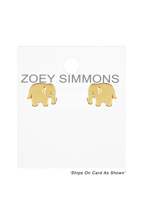Elephant Post Earrings - GF