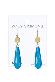 Stabilized Turquoise Drop Earrings - GF