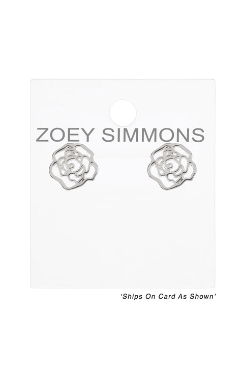 Rose Post Earrings - SF