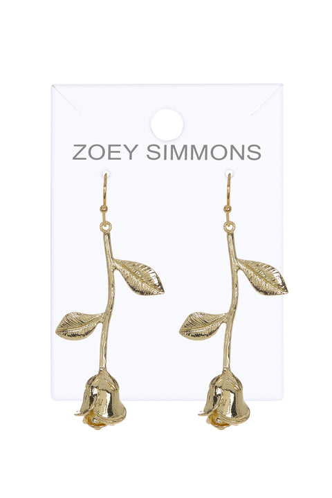 Rose Blossom Drop Earrings - GF