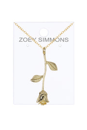 Rose Charm Necklace - GF