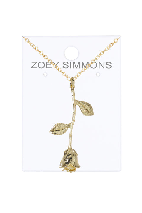 Rose Charm Necklace - GF