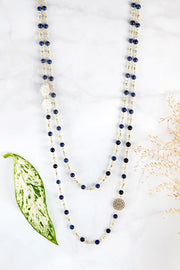 Lapis & Freshwater Pearl Double Strand Necklace - GF