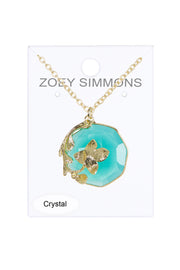 Amazonite Crystal Pendant Necklace - GF