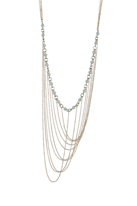Amazonite & Multi Strand Drape Necklace - GF