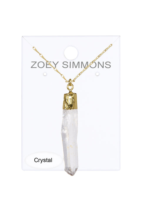 Quartz Geode 30" Pendant Necklace - GF