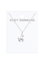 Sterling Silver Horse Charm Necklace - SS