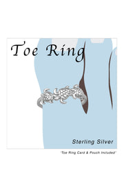 Sterling Silver Turtle Adjustable Toe Ring - SS