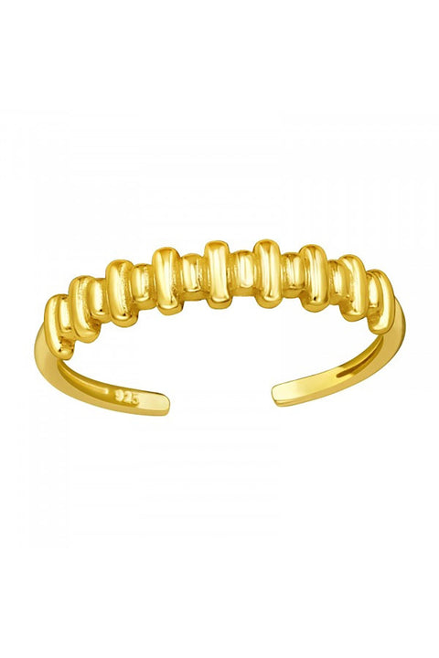 18k Vermeil Adjustable Bars Toe Ring - VM