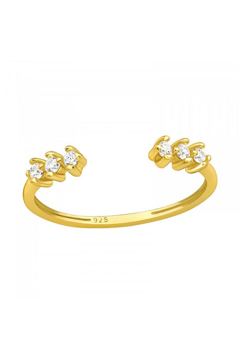 18k Vermeil Adjustable Sparkling Toe Ring with CZ - VM