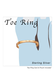 Sterling Silver Adjustable Band Toe Ring - RG