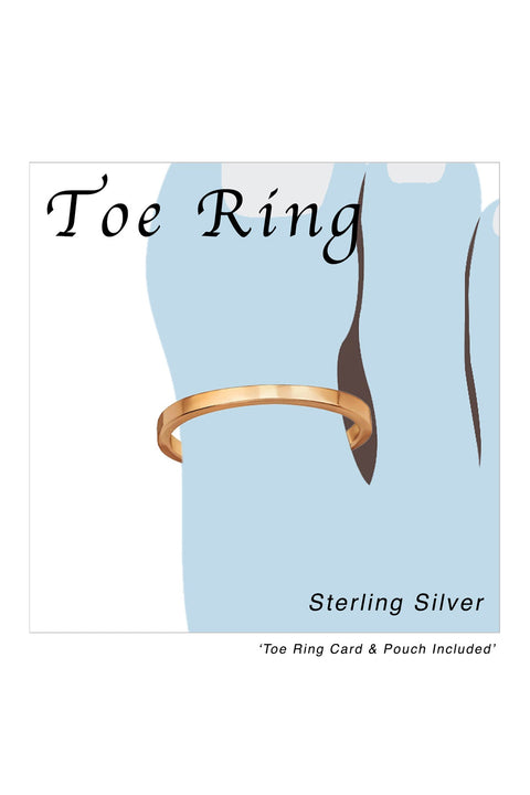 Sterling Silver Adjustable Band Toe Ring - RG