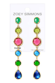 Labradorite Doublet & Mixed Crystal Drop Earrings - GF