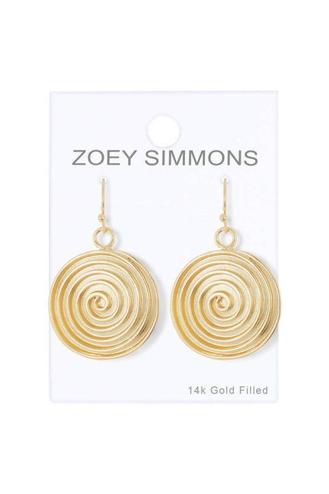 Mandala Swirl Drop Earrings - GF