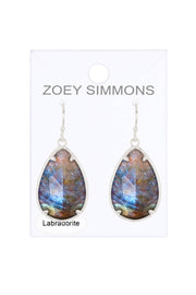 Labradorite Fancy Cut Drop Earrings - SF