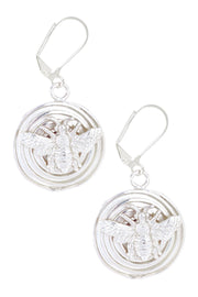 Bee & Swirl Disc Drop Earrings - SF