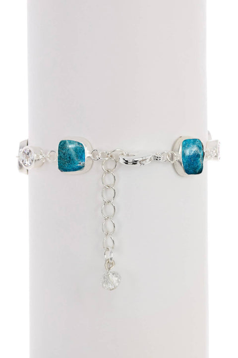 Apatite & CZ Link Bracelet - SF