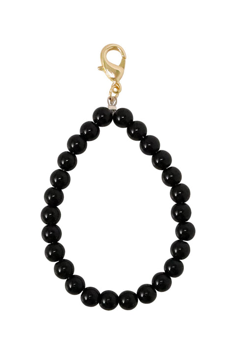 Black Onyx 6mm Mala Beads Keychain - SF/GF