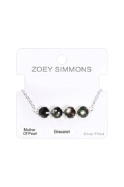 Black Mother Of Pearl Doublet Bracelet - SF