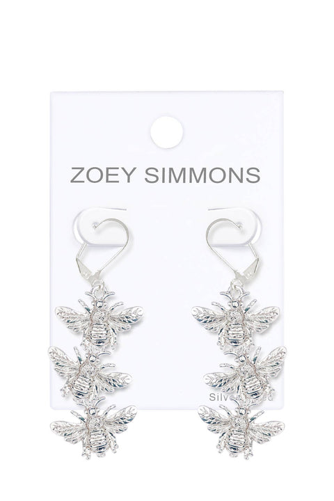 Triple Bee Drop Earrings - SF