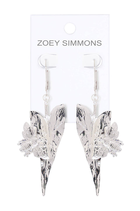 Bee & Leaf Drop Earrings - SF