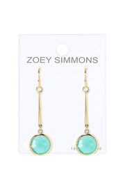 Amazonite Crystal Dangle Earrings - GF