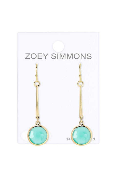 Amazonite Crystal Dangle Earrings - GF
