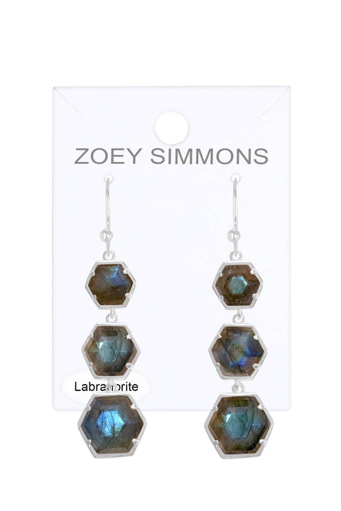 Labradorite Statement Earrings - SF