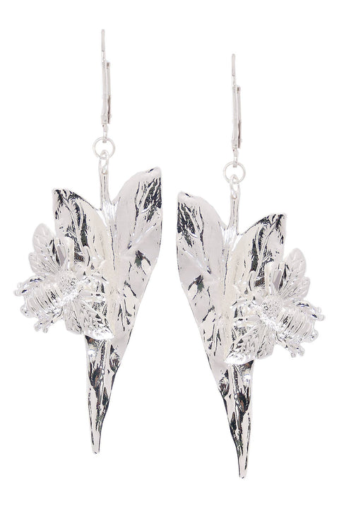 Bee & Leaf Drop Earrings - SF