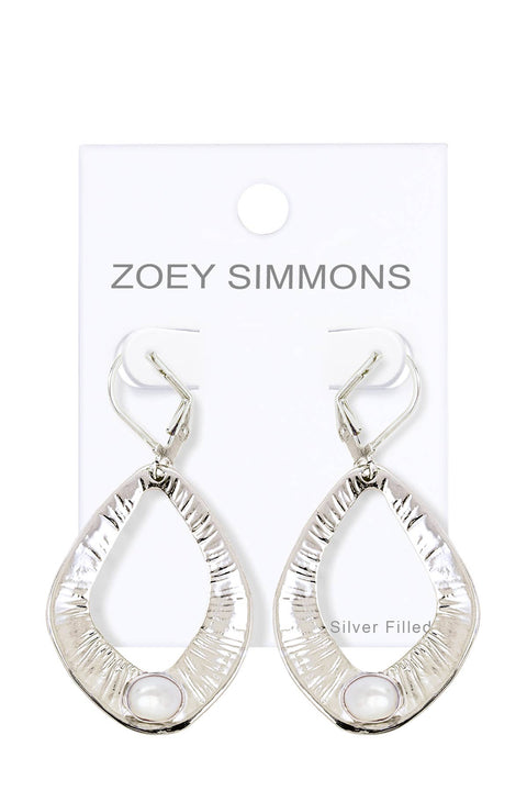 Cultured Pearl Drop Earrings In Gold - SF