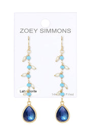 Labradorite Doublet & Pearl Drop Earrings - GF