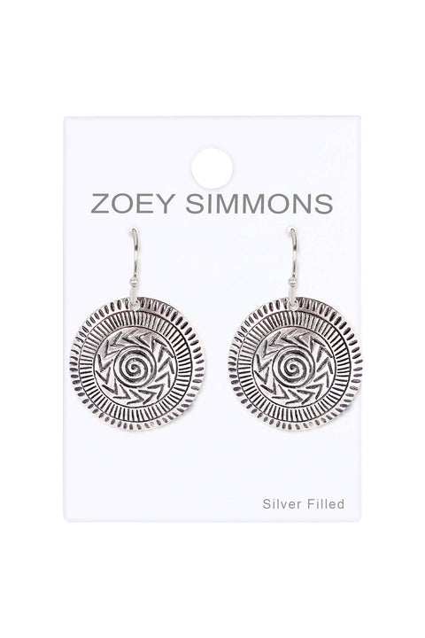 Tribal Disc Earrings - SF