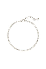 Silver Plated 2mm Curb Chain Bracelet - SP