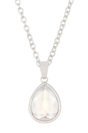 Moonstone Crystal Teardrop Necklace - SF