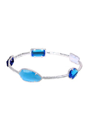 Blue Cat's Eye Bangle Bracelet - SF