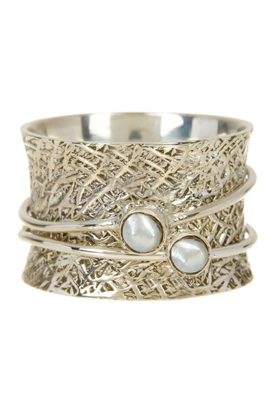 Faux Pearl Spinner Ring - SF