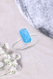 Turquoise Quartz Rectangle Ring - SF