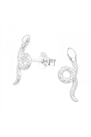Sterling Silver Snake Ear Studs - SS