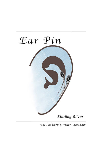 Sterling Silver Calla Lily Flower Ear Pin - SS