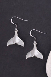 Sterling Silver Dophin Tail Earrings - SS