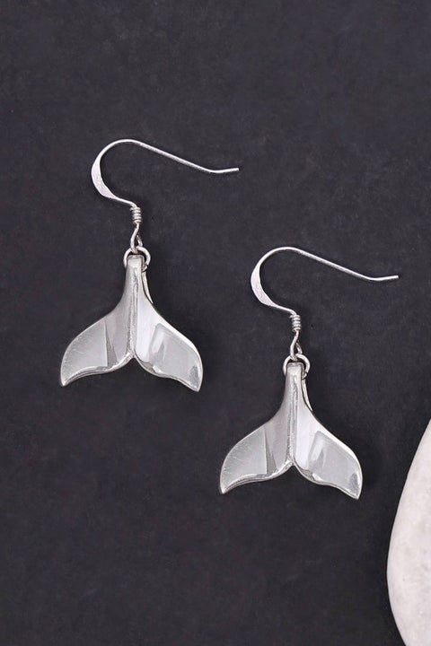 Sterling Silver Dophin Tail Earrings - SS