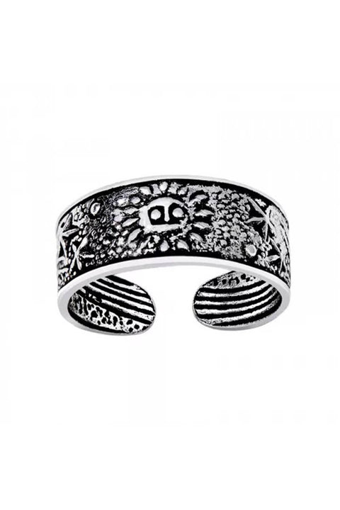 Sterling Silver Sun Adjustable Toe Ring - SS