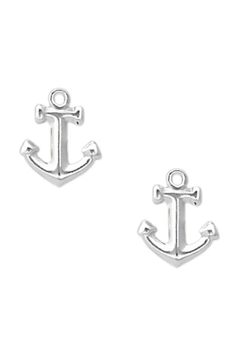 Sterling Silver Anchor Ear Studs - SS