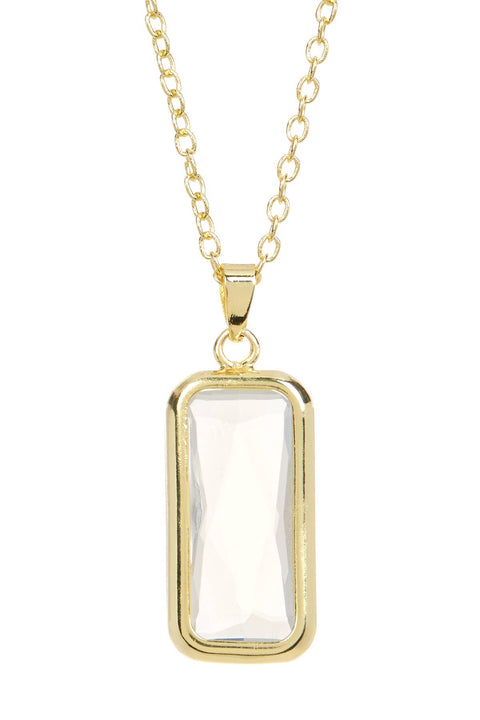 Moonstone Crystal Pendant Necklace - GF