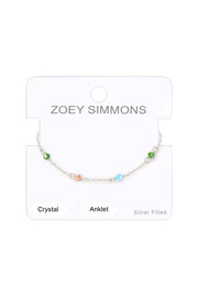 Mixed Austrian Crystal Anklet - SF