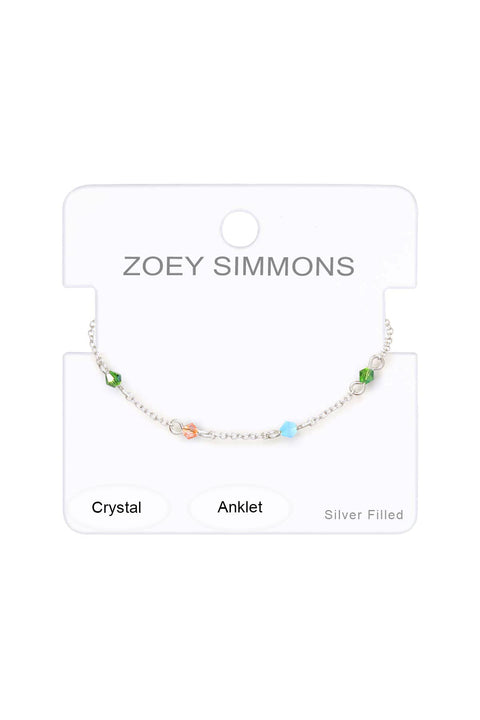 Mixed Austrian Crystal Anklet - SF