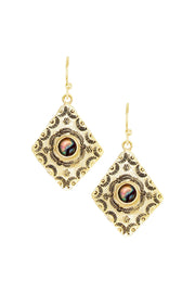 Abalone & Indira Drop Earrings - GF