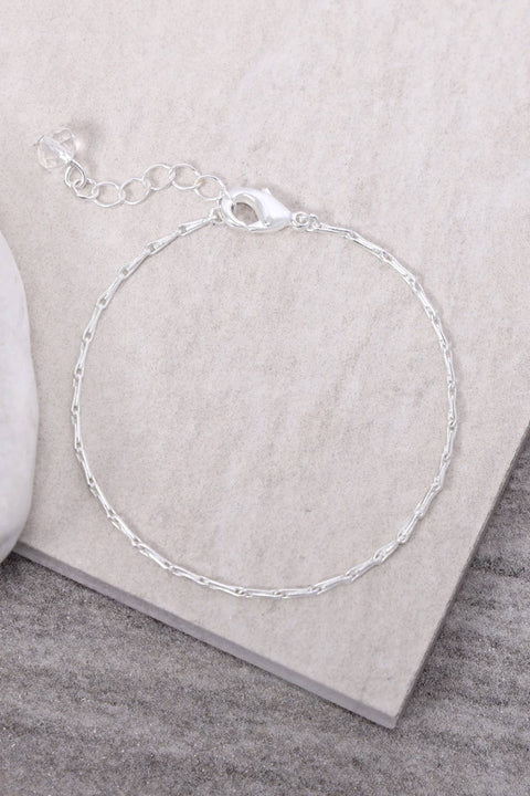 Silver Plated 1.2mm A/X Chain Bracelet - SP